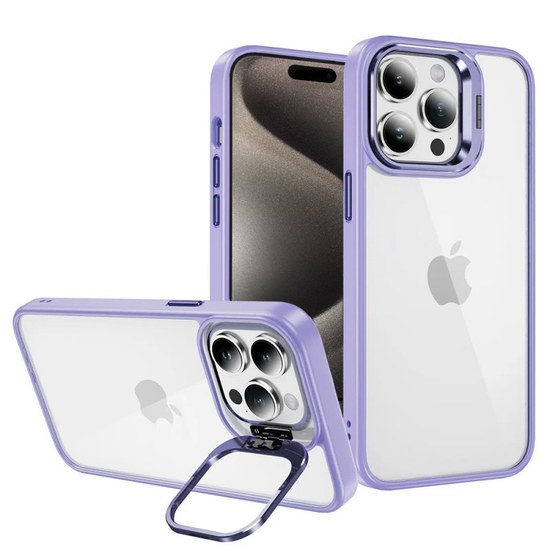 Θήκη Tel-Protect Tel Protect Kickstand Case + Camera Glass (lens) Apple iPhone 12 Pro (6.1") Light Purple Θήκη Tel-Protect Tel Protect Kickstand Case + Camera Glass (lens) Apple iPhone 12 Pro (6.1") Light Purple
