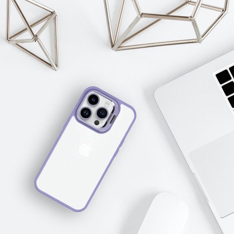 Θήκη Tel-Protect Tel Protect Kickstand Case + Camera Glass (lens) Apple iPhone 12 Pro (6.1") Light Purple Θήκη Tel-Protect Tel Protect Kickstand Case + Camera Glass (lens) Apple iPhone 12 Pro (6.1") Light Purple