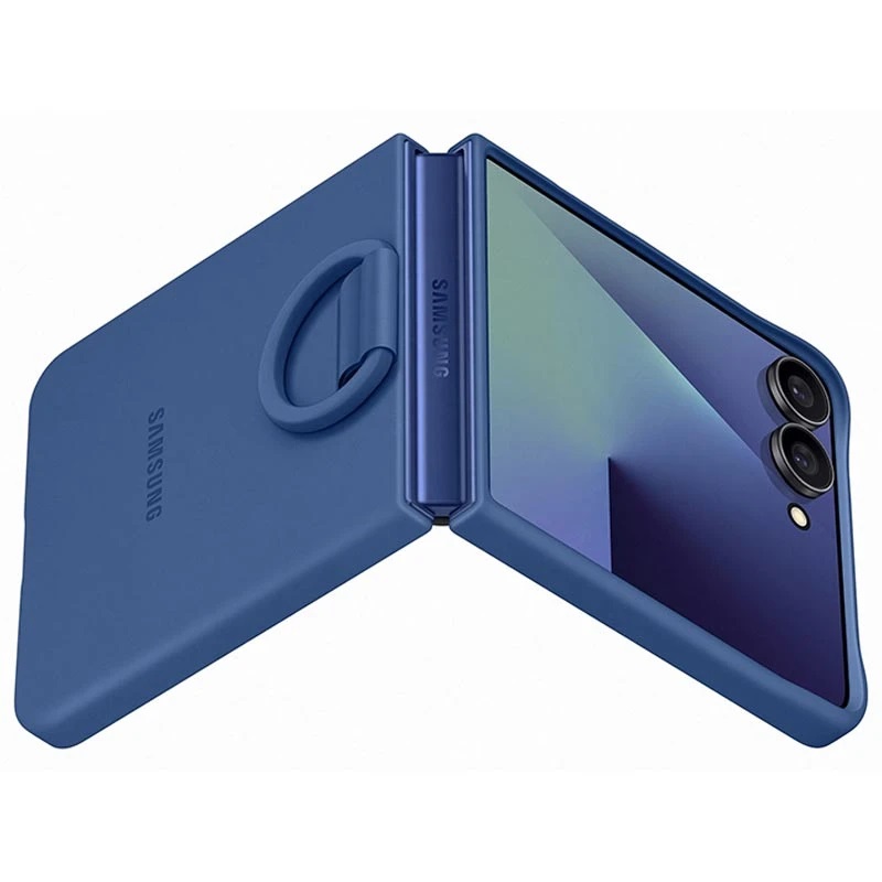 Θήκη Samsung Silicone Cover with Ring Case EF-PF766TNE Galaxy Z Flip7 5G SM-F766 Blue(Original) Θήκη Samsung Silicone Cover with Ring Case EF-PF766TNE Galaxy Z Flip7 5G SM-F766 Blue(Original)