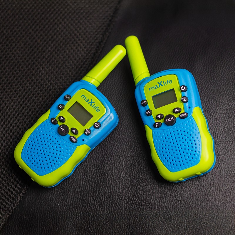 Walkie Talkie Maxlife MXWT-200 Ζεύγος Ασύρματων Πομποδεκτών  For Kids Green/Blue
