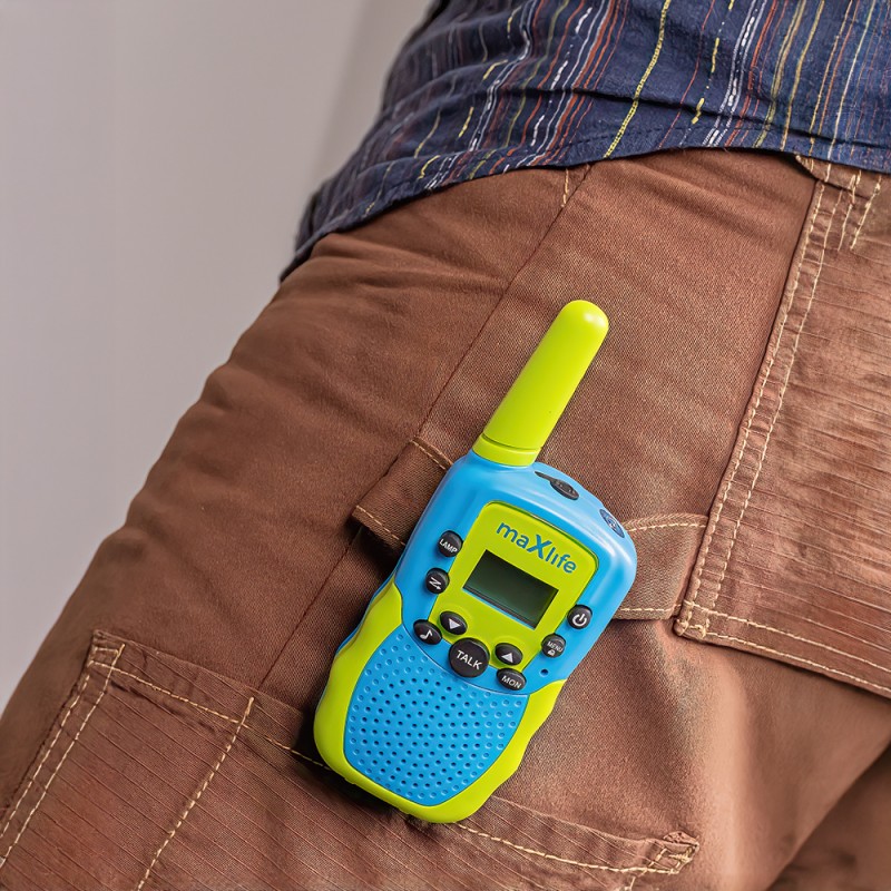 Walkie Talkie Maxlife MXWT-200 Ζεύγος Ασύρματων Πομποδεκτών  For Kids Green/Blue
