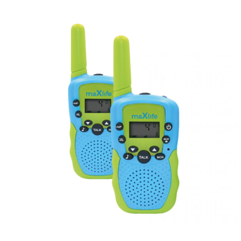 Walkie Talkie Maxlife MXWT-200 Ζεύγος Ασύρματων Πομποδεκτών  For Kids Green/Blue