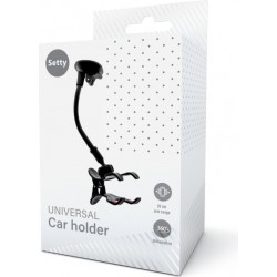 Βάση Αυτοκινήτου Setty Froggy Universal Car Holder with Peg Clip  Black
