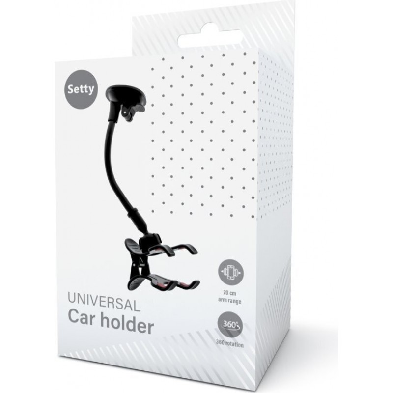 Βάση Αυτοκινήτου Setty Froggy Universal Car Holder with Peg Clip  Black
