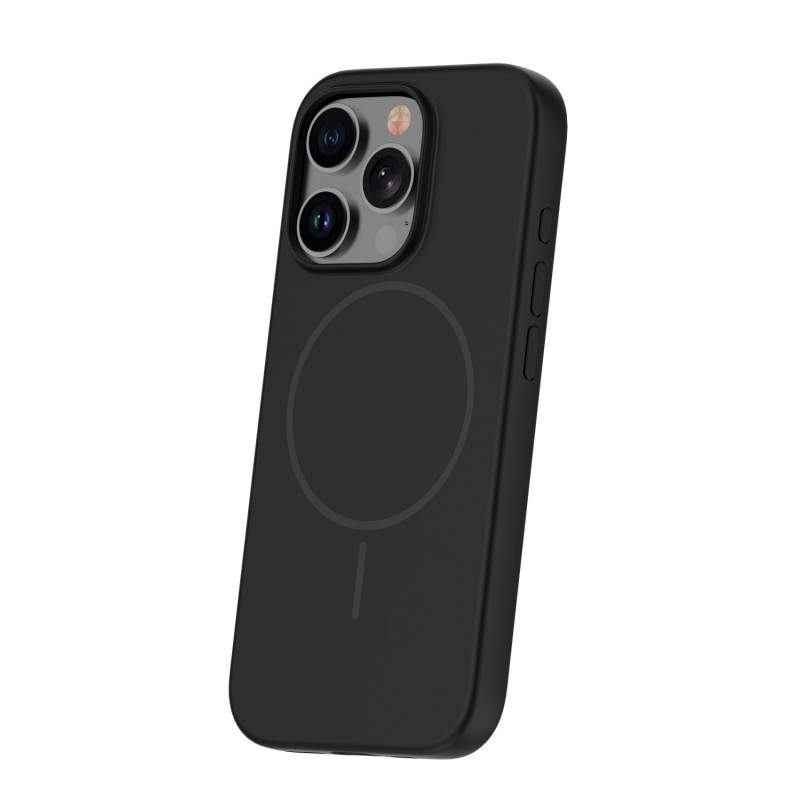 Θήκη Silicone Thin Mag Case Apple iPhone 12/12 Pro (6.1") Black
