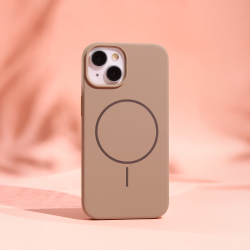 Θήκη Silicone Thin Mag Case Apple iPhone 12/12 Pro (6.1") Brown Θήκη Silicone Thin Mag Case Apple iPhone 12/12 Pro (6.1") Brown