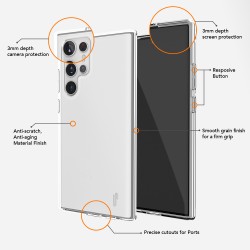 Θήκη Ugly Rubber Pure Case Samsung  Galaxy S23 Ultra 5G S918 Clear