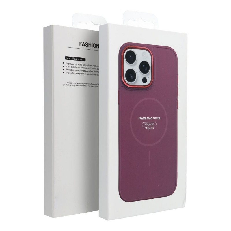 Θήκη Frame Mag Cover Case Apple iPhone 15 (6.1") Magenta Θήκη Frame Mag Cover Case Apple iPhone 15 (6.1") Magenta