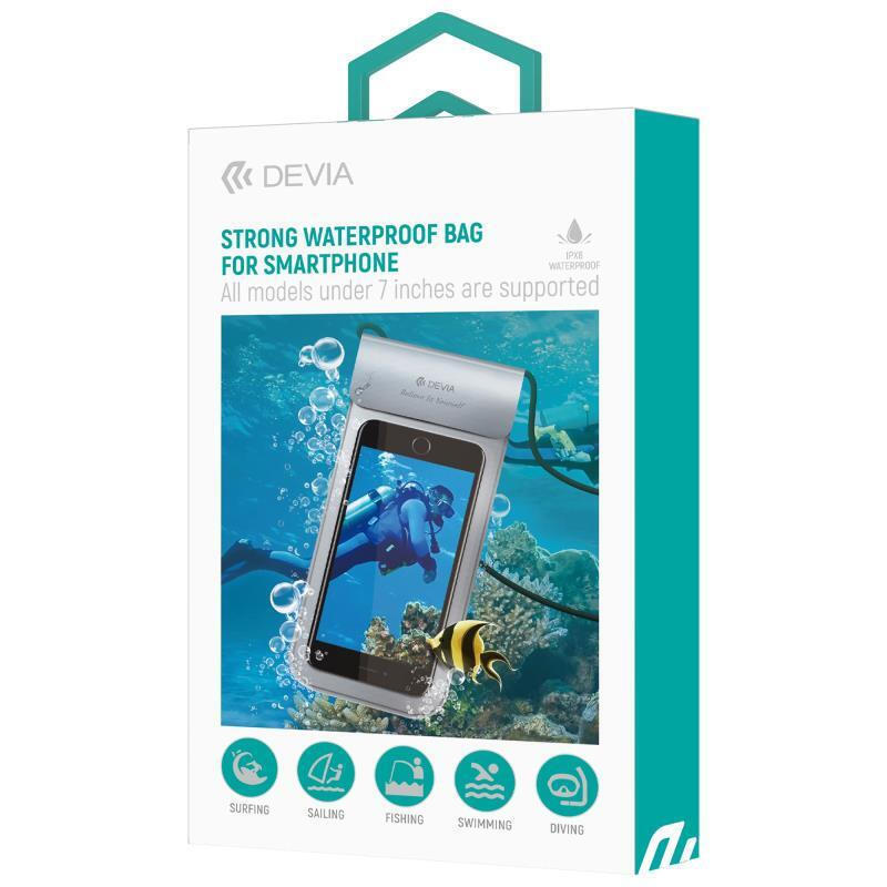Αδιάβροχη Θήκη Devia El158 Strong Smartphones 6.9'' Black