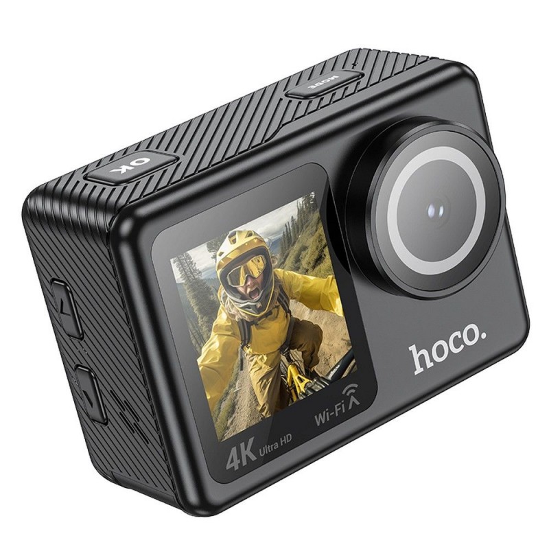 Action Camera Sports Hoco Dual Color Screen Sports Camera DV101 4K Black