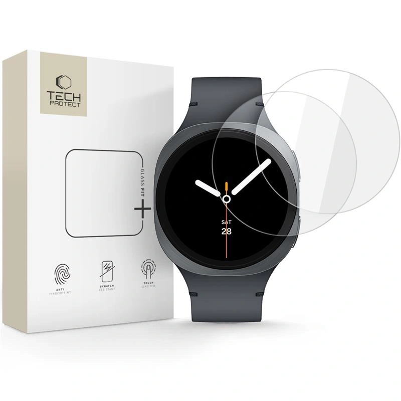Γυαλί Προστασίας Tech-Protect Glass Fit+ Samsung Galaxy Watch 8 (44 MM) Tempered Glass 9H AntiCrash / AntiShock (2τμχ) Clear