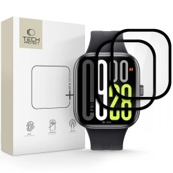 Γυαλί Προστασίας Tech-Protect Glass Fit+ Xiaomi Redmi Watch 5 Tempered Glass 9H AntiCrash / AntiShock (2τμχ) Black
