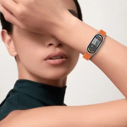 Ανταλλακτικό λουράκι Tech-Protect Nylon Stripe Xiaomi Band 8 / 9 / 9 NFC / 10 NFC Orange/Grey