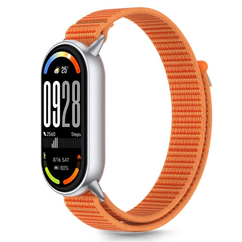 Ανταλλακτικό λουράκι Tech-Protect Nylon Stripe Xiaomi Band 8 / 9 / 9 NFC / 10 NFC Orange/Grey