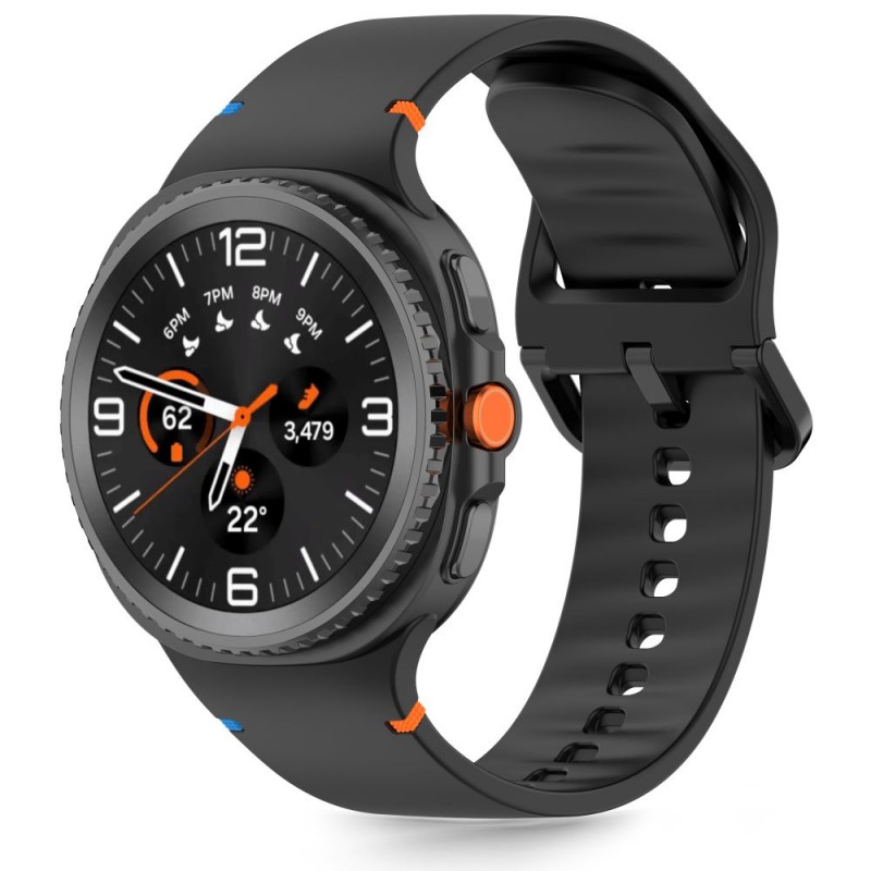 Ανταλλακτικό λουράκι Tech-Protect Silicone για Samsung Galaxy Watch 8 / 7 / 6 / 6 Classic / 5 / 5 Pro/ 4 / 4 Classic Black