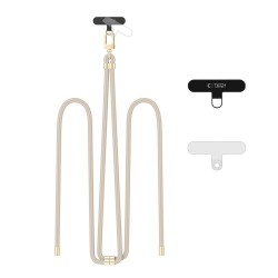  Λουράκι Λαιμού στήριξης Θήκης Neck Strap Tech-Protect C7S Rope Crossbody Strap Hunter Taupe/Gold