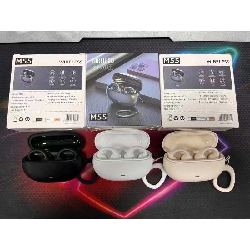 Ακουστικό Bluetooth M55 TWS Wireless Headset Black