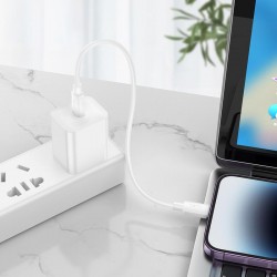 Καλώδιο Data Hoco X96 Hyper Charging Data Cable 20W Type-C to Lightning 0.25m White