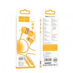 Ακουστικά Handsfree Earphones Hoco M107 In-ear Jack 3.5mm Yellow