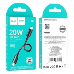 Καλώδιο Data Hoco X96 Hyper Charging Data Cable 20W Type-C to Lightning 0.25m Black
