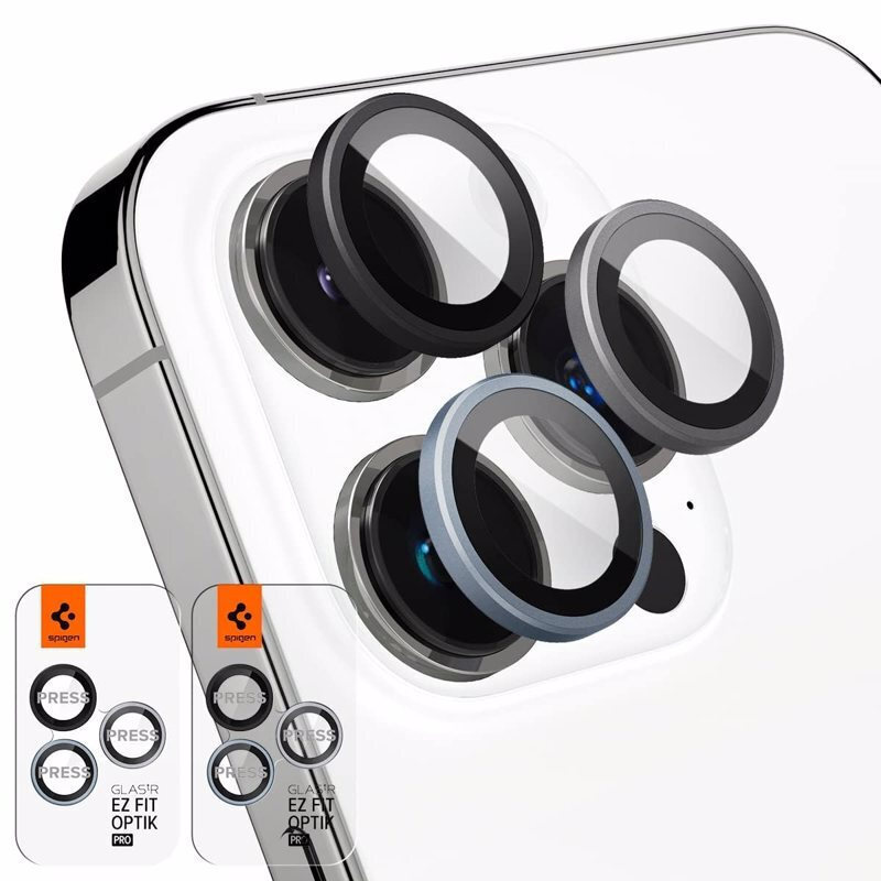 Γυαλί Προστασίας Spigen Optik.Tr Ez Fit Camera Lens Apple iPhone 14 Pro (6.1")/14 Pro Max (6.7")/ 15 Pro (6.1")/15 Pro Max (6.7") (AGL06159)  (2τμχ)