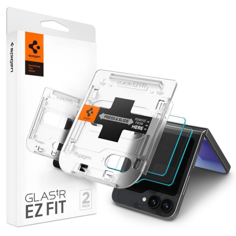 Γυαλί Προστασίας Spigen Glass EZ FIT Pro Samsung Galaxy Z Flip6 SM-F741 Full Screen Cover Clear (AGL07972)