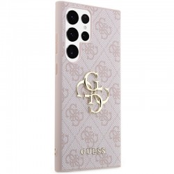Θήκη Guess PU 4G Metal Logo Case Samsung Galaxy S24 Ultra 5G S928 Pink