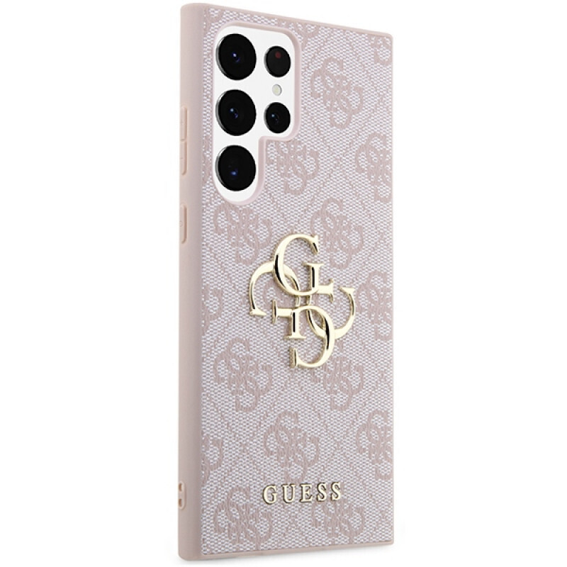 Θήκη Guess PU 4G Metal Logo Case Samsung Galaxy S24 Ultra 5G S928 Pink