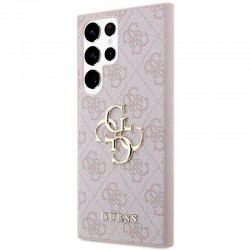 Θήκη Guess PU 4G Metal Logo Case Samsung Galaxy S24 Ultra 5G S928 Pink
