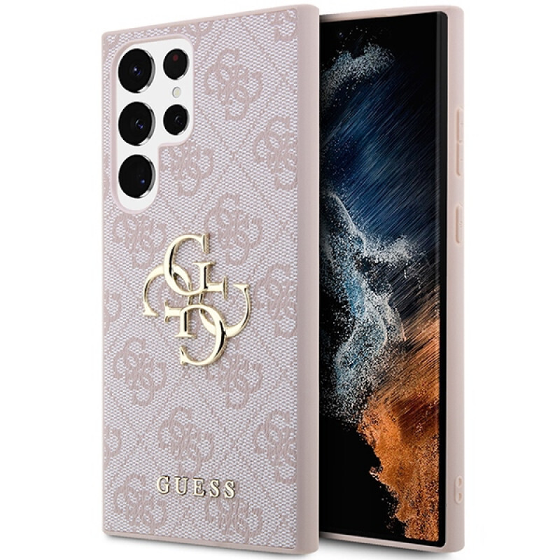 Θήκη Guess PU 4G Metal Logo Case Samsung Galaxy S24 Ultra 5G S928 Pink