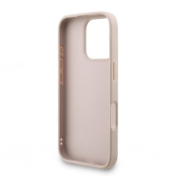 Θήκη Guess PU 4G Metal Logo Strap Case Apple iPhone 16 Pro (6.3") Pink