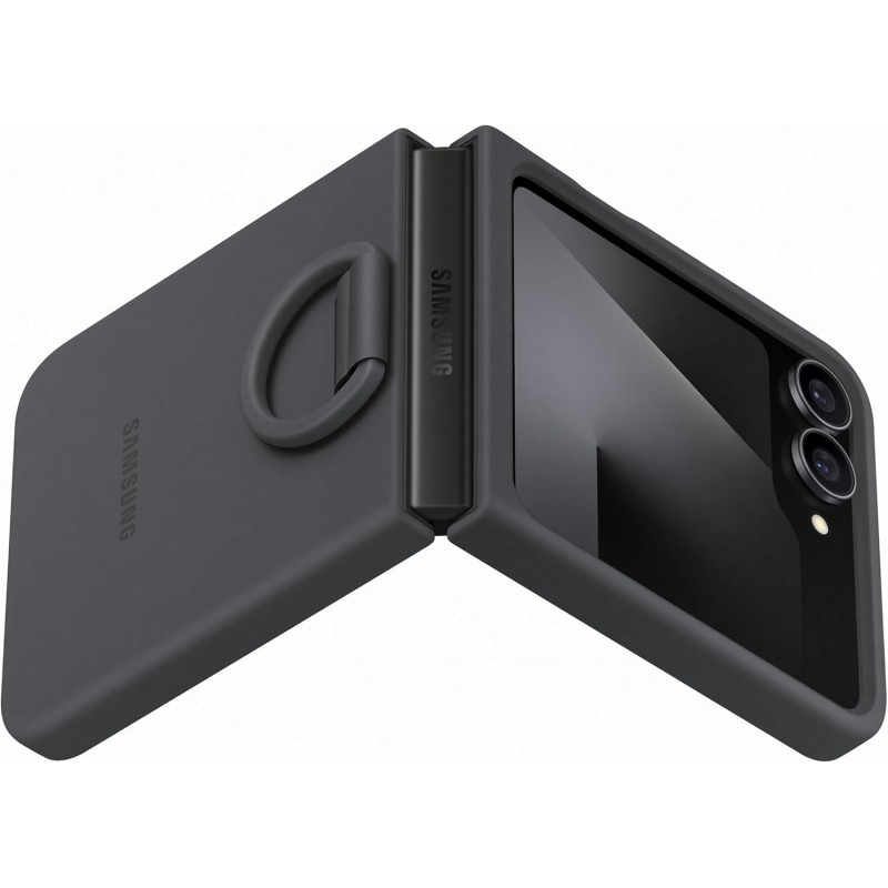 Θήκη Samsung Silicone Cover with Ring Case EF-PF741TBE Galaxy Z Flip7 FE 5G SM-F761B Black (Original)