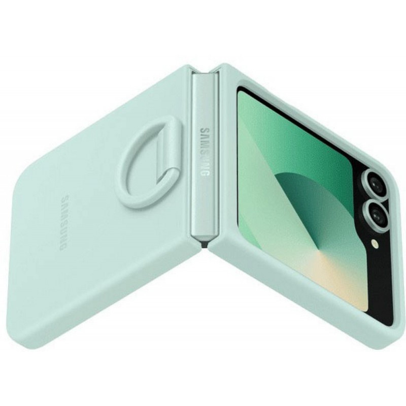 Θήκη Samsung Silicone Cover with Ring Case EF-PF741TJE Samsung Galaxy Z Flip6 SM-F741 / Flip7 FE 5G SM-761B Mint (Original) Θήκη Samsung Silicone Cover with Ring Case EF-PF741TJE Samsung Galaxy Z Flip6 SM-F741 / Flip7 FE 5G SM-761B Mint (Original)