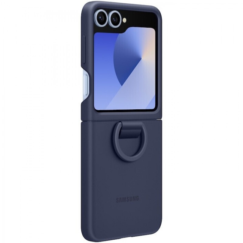 Θήκη Samsung Silicone Cover with Ring Case EF-PF741TNE Samsung Galaxy Z Flip6 SM-F741 / Flip7 FE 5G SM-761B Navy (Original)
