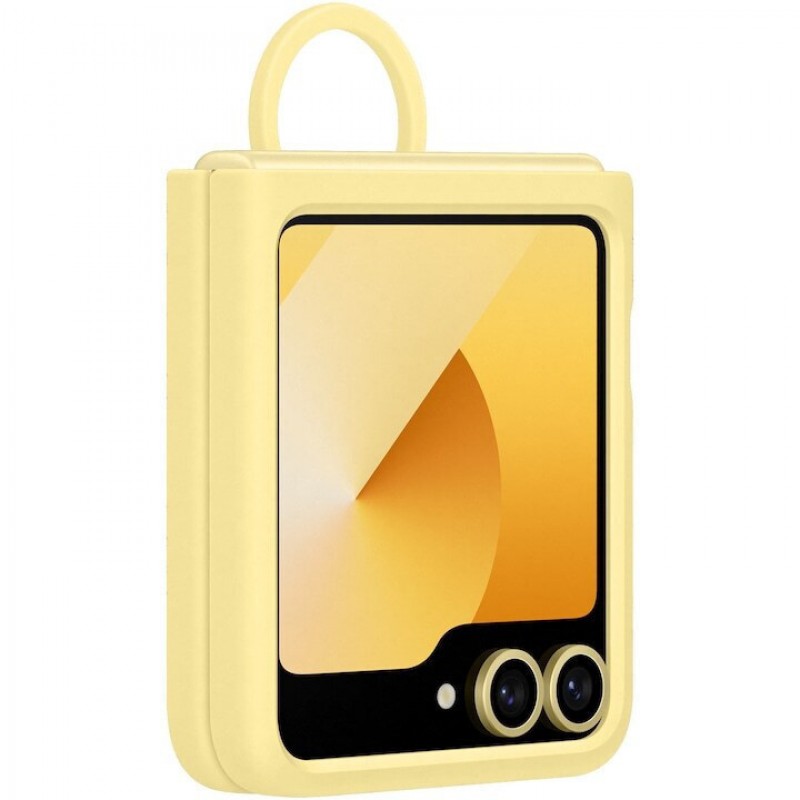 Θήκη Samsung Silicone Cover with Ring Case EF-PF741TYE Samsung Galaxy Z Flip6 SM-F741 / Flip7 FE 5G SM-761B Yellow (Original)