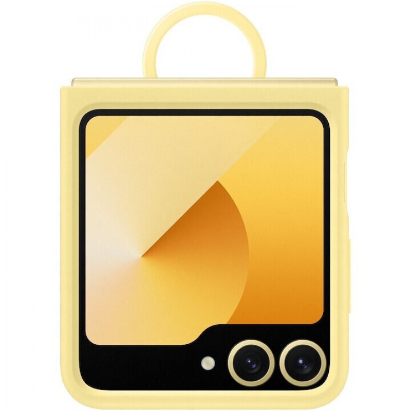 Θήκη Samsung Silicone Cover with Ring Case EF-PF741TYE Samsung Galaxy Z Flip6 SM-F741 / Flip7 FE 5G SM-761B Yellow (Original)
