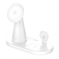 Ασύρματος Φορτιστής LDNIO WL01 3-in-1 Wireless Charging Station with LED Night Light 15W White