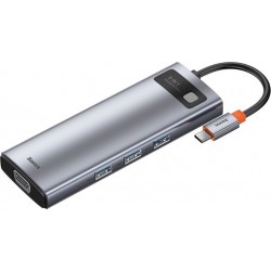 Αντάπτορας Baseus Hub 9in1 Baseus Metal Gleam Series Grey Αντάπτορας Baseus Hub 9in1 Baseus Metal Gleam Series Grey
