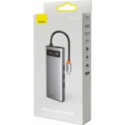 Αντάπτορας Baseus Hub 9in1 Baseus Metal Gleam Series Grey Αντάπτορας Baseus Hub 9in1 Baseus Metal Gleam Series Grey