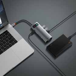 Αντάπτορας Baseus Hub 9in1 Baseus Metal Gleam Series Grey Αντάπτορας Baseus Hub 9in1 Baseus Metal Gleam Series Grey