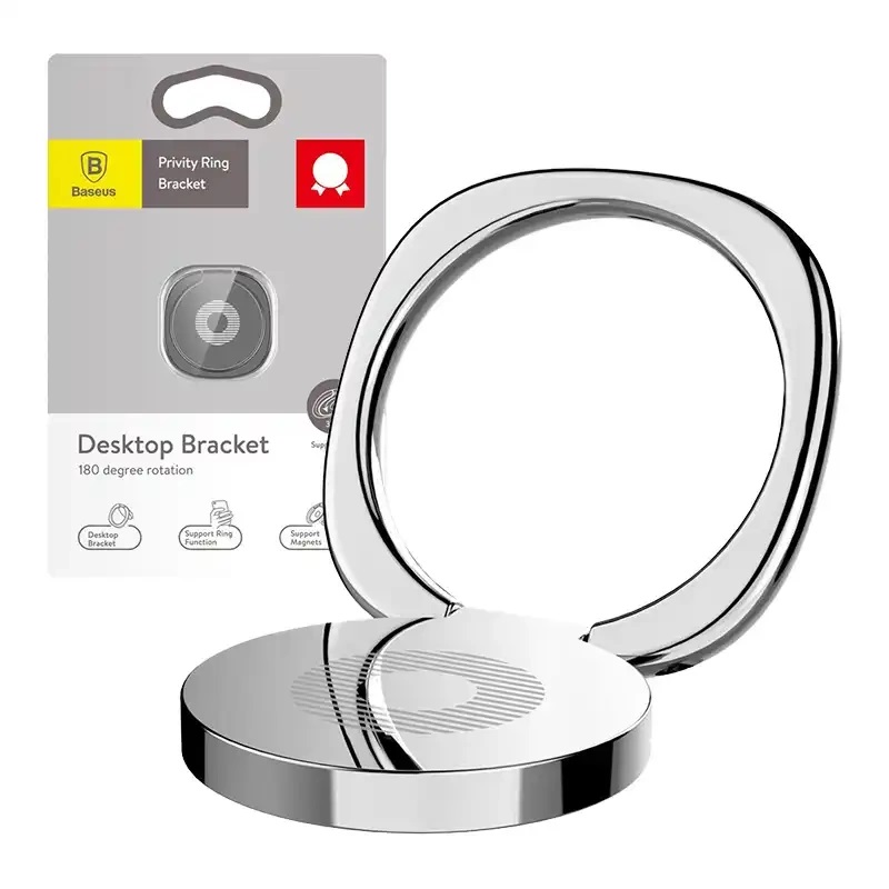 Δαχτυλίδι Συγκράτησης Κινητού Baseus Ring Holder Privity Bracket Silver