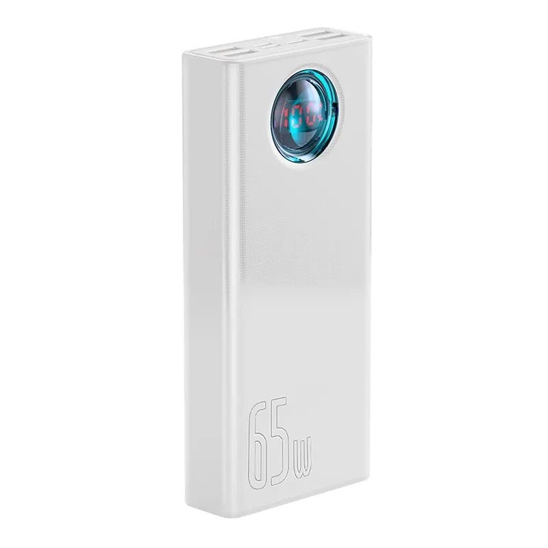 Εξωτερική Μπαταρία Baseus Amblight PowerBank 30000mAh 65W  4USB-A & USB-C Quick Charge (PPLG000102) White