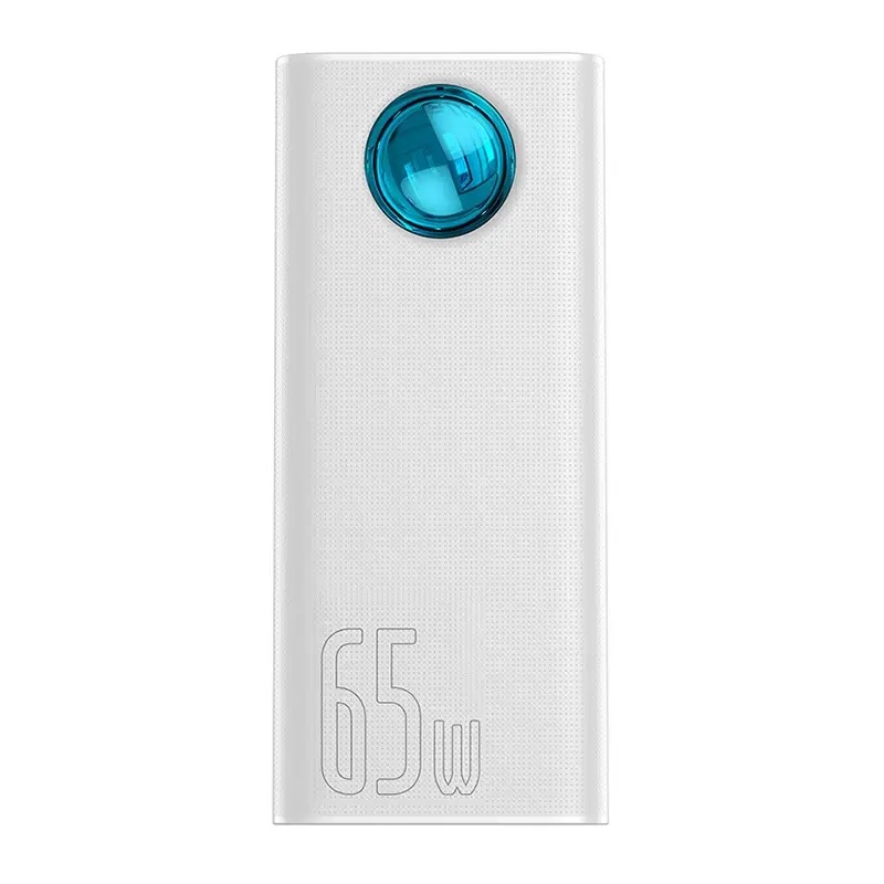 Εξωτερική Μπαταρία Baseus Amblight PowerBank 30000mAh 65W  4USB-A & USB-C Quick Charge (PPLG000102) White