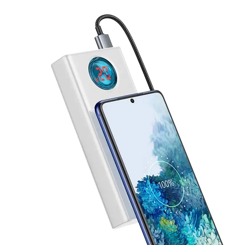Εξωτερική Μπαταρία Baseus Amblight PowerBank 30000mAh 65W  4USB-A & USB-C Quick Charge (PPLG000102) White