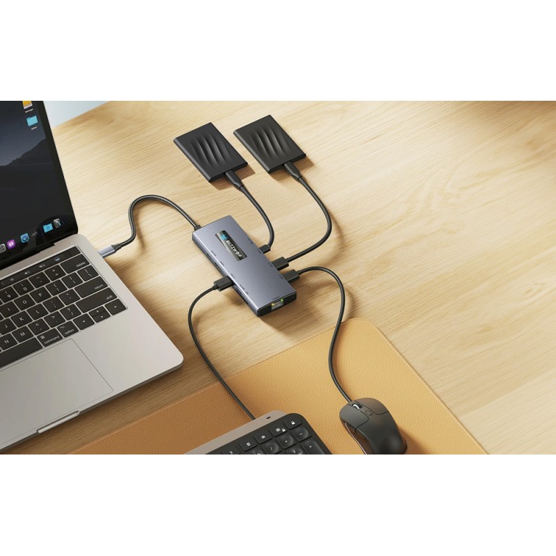 Αντάπτορας Blitzwolf Hub 10in1 USB-C with HDMI 4K PD Ethernet Grey