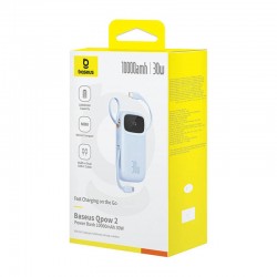Εξωτερική Μπαταρία Baseus QPow 2 Powerbank 10000mAh 30W PD 2x Type-C Blue
