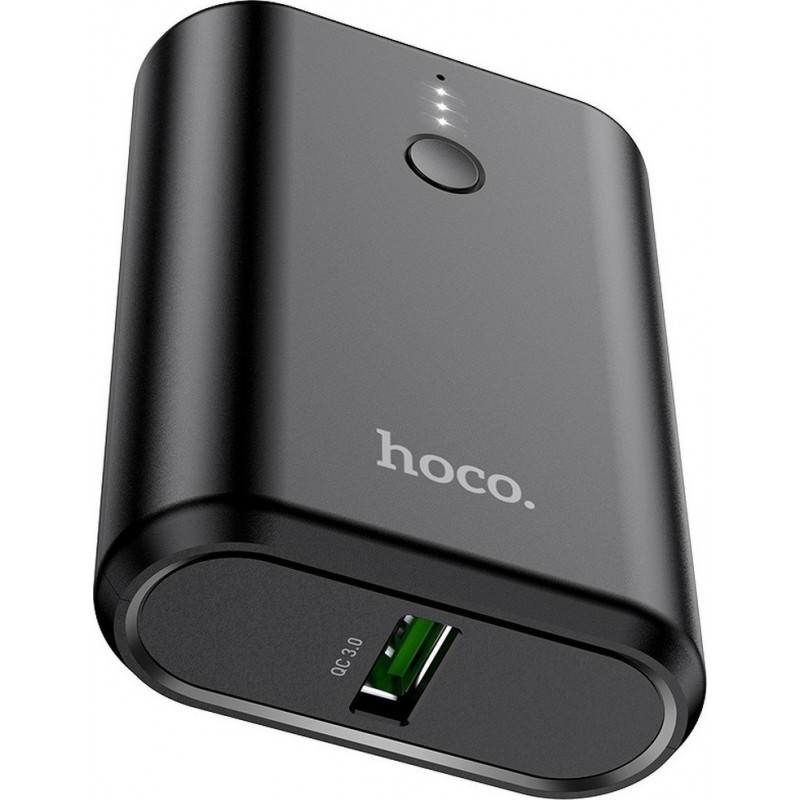 Εξωτερική Μπαταρία HOCO Q3 Mayflower PowerBank 1x Type-C  1x USB-A 10000mAh Quick Charge 3.0 20W Black