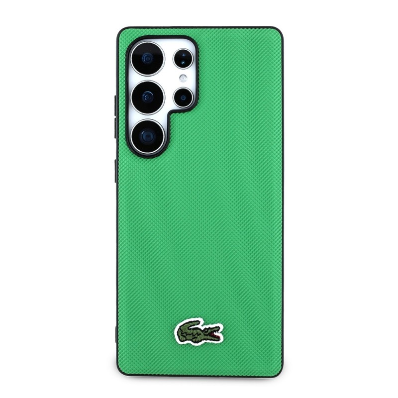 Θήκη Lacoste Iconic Petit Pique Woven Logo MagSafe Case Samsung Galaxy S25 Ultra 5G S938 Green
