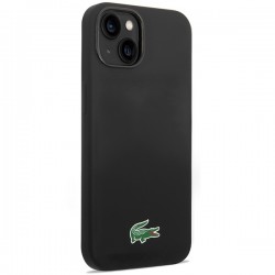 Θήκη Lacoste Liquid Silicone Microfiber Croc Logo MagSafe Case For Apple iPhone 14 (6.1") Black