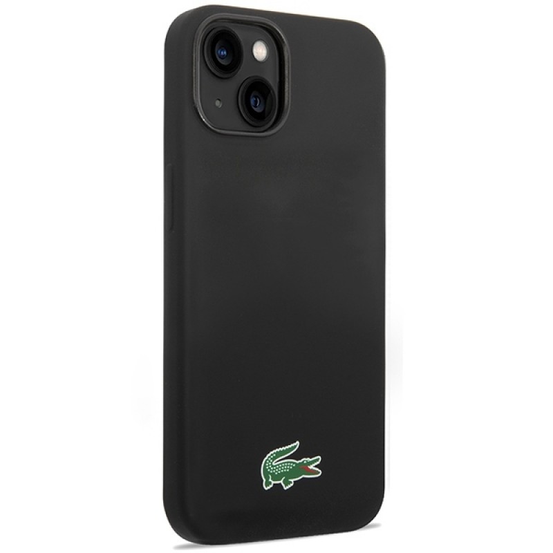 Θήκη Lacoste Liquid Silicone Microfiber Croc Logo MagSafe Case For Apple iPhone 14 (6.1") Black